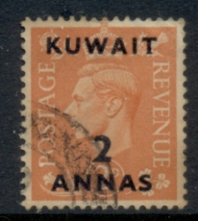 Kuwait-1948-49-KGVI-GB-Opts-2a-on-2d-FU