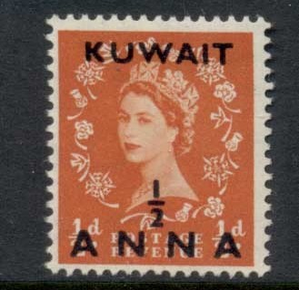 Kuwait-1952-54-QEII-Wilding-Opt-0-5a-on-0-5d-MLH