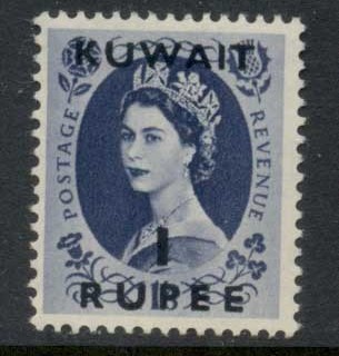 Kuwait-1952-54-QEII-Wilding-Opt-1r-on-1-MLH