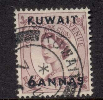 Kuwait-1956-QEII-Wilding-Opt-6a-on-6d-FU