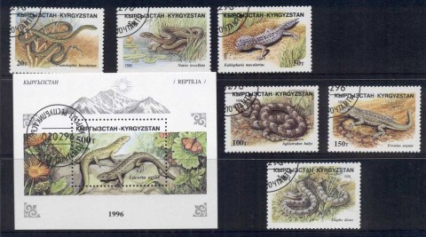 Kyrgystan-1996-Reptiles-MS-CTO