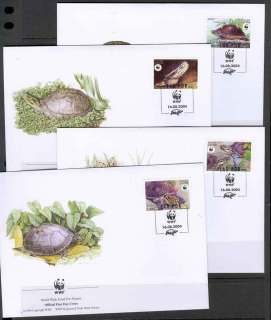 Laos-2004 WWF Malayan Box Turtle FDCs