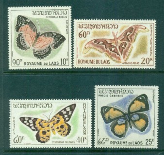 Laos-1965-Butterflies-MLH-lot73624