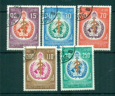 Laos-1968-WHO-20th-Anniversary-CTO-lot73653