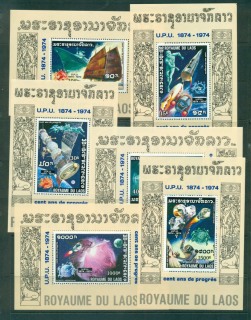 Laos-1974-UPU-Centenary-Space-6x-MS-MUH-lot56561