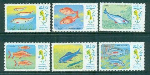 Laos-1983-Mekong-River-Fish-MUH-lot82909