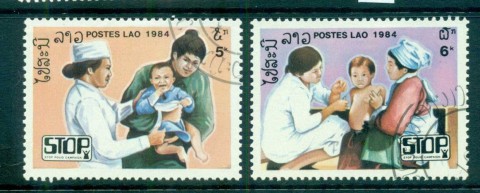 Laos-1984-Stop-Polio-CTO-lot73724