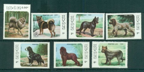 Laos-1986-Dogs-MUH-lot82914