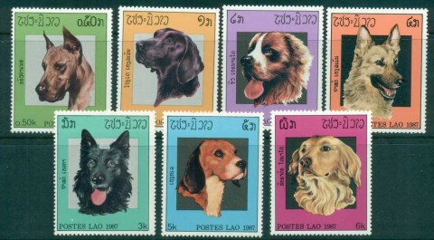 Laos-1987-Dogs-MUH-lot82915