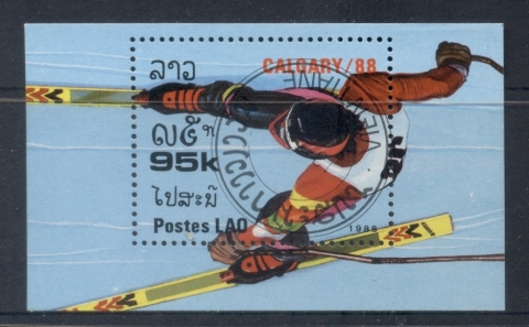 Laos-1988-Winter-Olympics-Calgary-MS-CTO