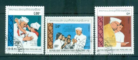 Laos-1989-jawaharlal-nehru-CTO-lot73729