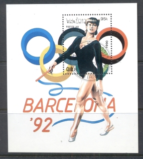 Laos-1990-Summer-Olympics-Barcelona-MS-CTO