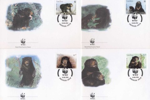 Laos-1994 WWF Sun Bear FDC
