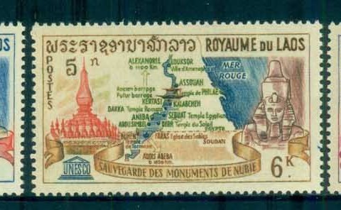 Laos-1964-UNESCO-Historic-Monuments-MUH-lot82898