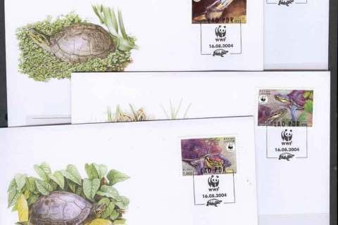 Laos-2004 WWF Malayan Box Turtle FDCs