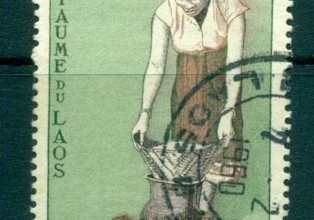 Laos-1957-Drying-Rice-5k-FU-lot73604