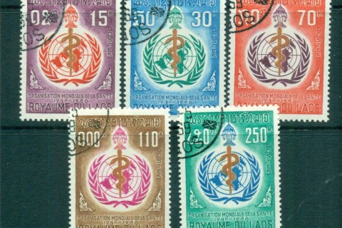 Laos-1968-WHO-20th-Anniversary-CTO-lot73653