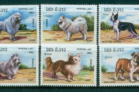 Laos-1982-Dogs-MUH-lot82906
