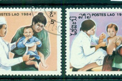 Laos-1984-Stop-Polio-CTO-lot73724