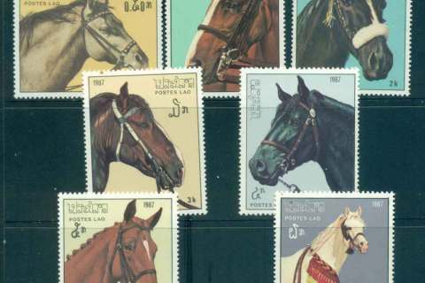 Laos-1987-Horses-MUH-Lot46248
