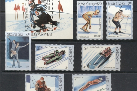 Laos-1987-Winter-Olympics-Calgary-MS-MUH