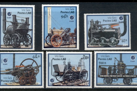 Laos-1988-Classic-Trains-MUH