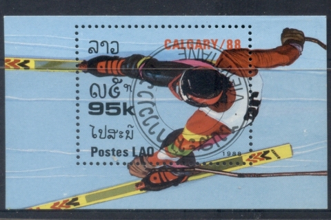 Laos-1988-Winter-Olympics-Calgary-MS-CTO