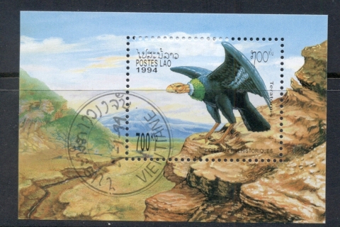 Laos-1994-Prehistoric-Birds-MS-CTO