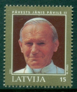 Latvia-1993-Pope-John-Paul-II-MUH