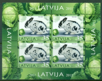Latvia-2011-New-Year-of-the-Rabbit-MS-MUH