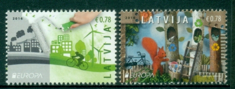Latvia-2016-EUROPA-Stamps-Think-Green-MUH