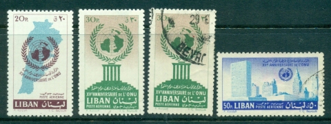 Lebanon-1961-UN-Anniv-Asst-MLH-FU-lot36968