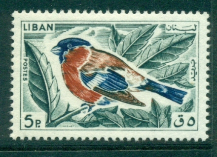 Lebanon-1965-Birds-5p-Bullfinch-MLH-lot36980