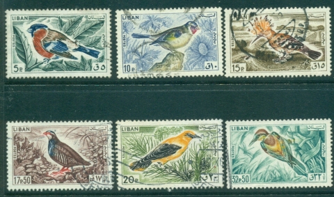 Lebanon-1965-Birds-FU-lot36979