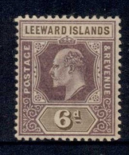 Leeward-Is-1905-11-KEVII-Keyplate-6d-violet-brown-MLH