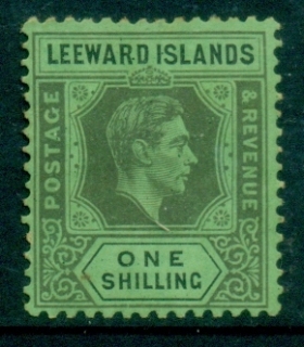 Leeward-Is-1938-51-KGVI-Portrait-1sh-black-on-emerald-MLh