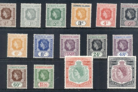 Leeward-Is-1954-QEII-Definitives-MLH