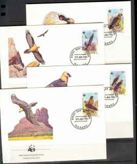 Lesotho-1986 WWF Lammergeiser FDCs