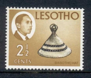 Lesotho-1968-69-Pictorial-2-5c-Basotho-Hat-MUH