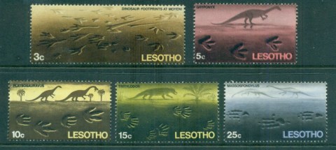 Lesotho-1970-Prehistoric-Reptiles-Foorprints-MUH