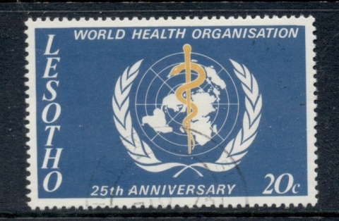 Lesotho-1973-WHO-25th-Anniversary-FU