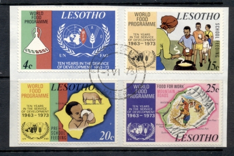 Lesotho-1973-World-Food-Program-on-piece-FDI