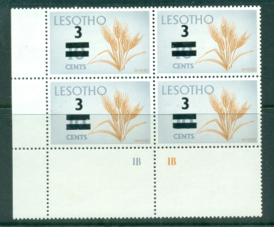 Lesotho-1977-Wheat-Surch-3c-Blk4-MUH