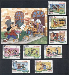 Lesotho-1983-Walt-Disney-Scenes-from-Old-Christmas-MS-FU