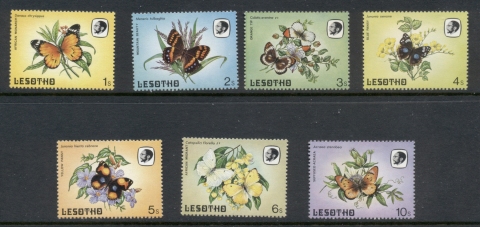 Lesotho-1984-Flowers-Butterflies-Asst-MUH