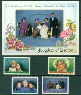 Lesotho-1985-Queen-Mother-85th-Birthday-MS-MUH-2