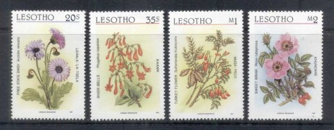 Lesotho-1987-Flowers-4v