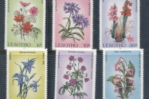 Lesotho-1985-Flowers-MUH