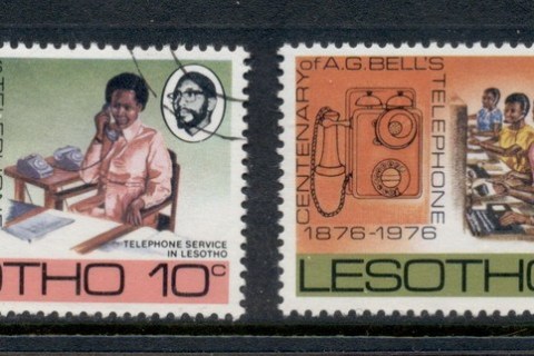 Lesotho-1976-Telephone-Centenary-FU