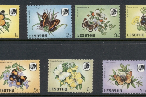 Lesotho-1984-Flowers-Butterflies-Asst-MUH